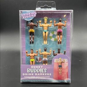 Hunky Buddies Drink Markers - Multicolor Set